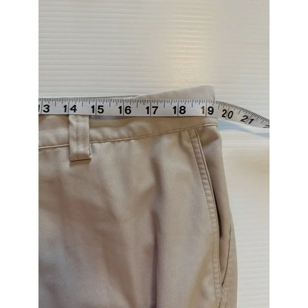 Adidas ClimaLite Golf Pants Men’s 38 X 34 Tan Khaki Stretch‎ Flat Front Light